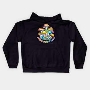 Magic Mushrooms - colorful Kids Hoodie